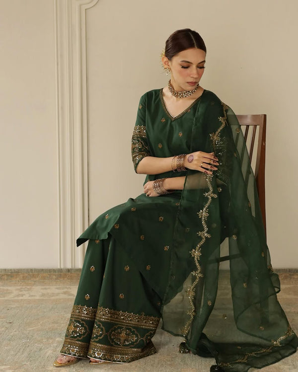 Forest Green | 3-Piece Stitched Eid Arrival